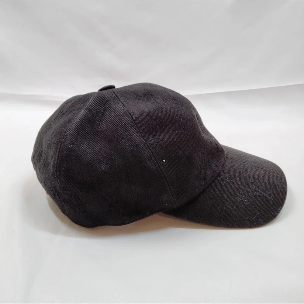 AUTH Louis Vuitton Monogram Logo Baseball Hat Black - Picture 5 of 9